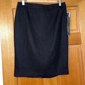 Kenar Black Wool Pencil Skirt Fully Lined NWT sz 4